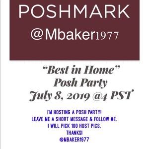“BEST IN HOME” Posh Party 7-8-19 @4 PST